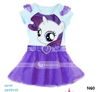 dress little pony tutu ungu